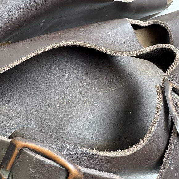 Birkenstock Milano Slingback Sandals Brown Leather Slip On EU 42 US 11 Betula - Picture 7 of 10